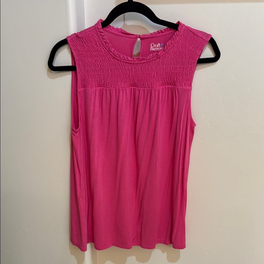 Croft & Barrow Fuchsia Sleeveless Blouse